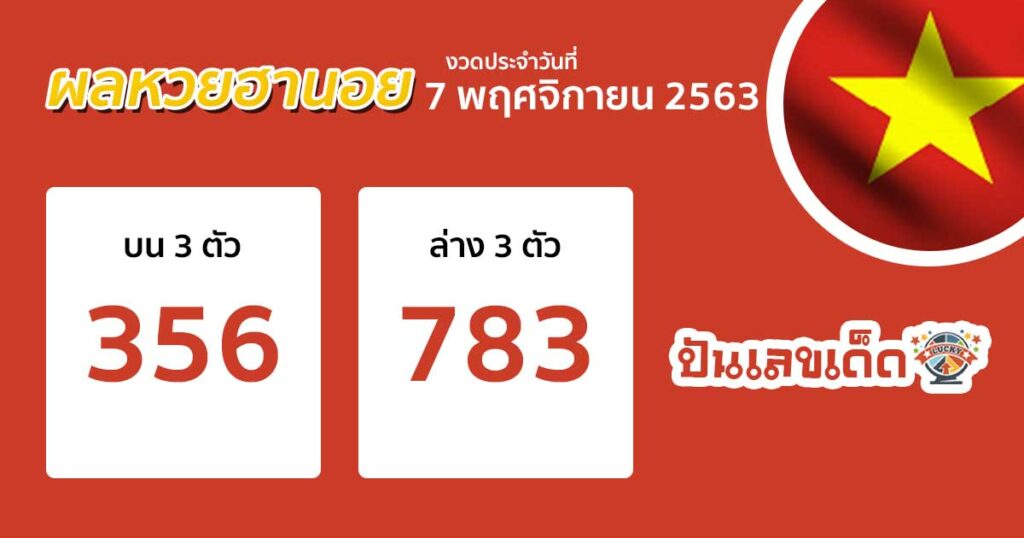 ตรวจหวย ผลหวย ฮานอย เวียดนาม hanoi vietnam