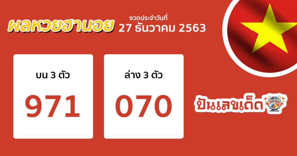 ตรวจหวย ผลหวย ฮานอย เวียดนาม hanoi vietnam