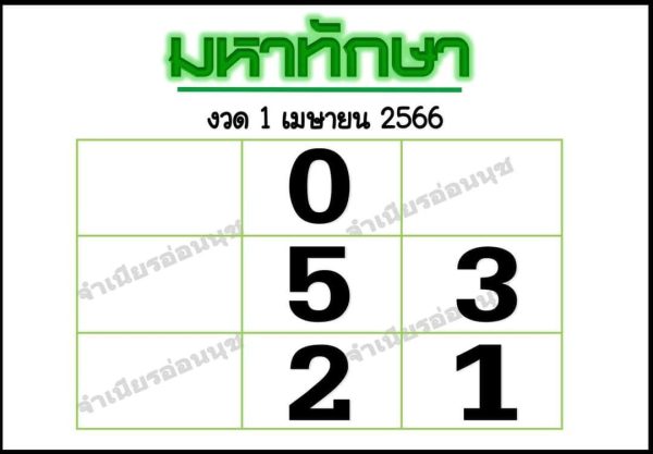 เลขเด็ดมหาทักษา 