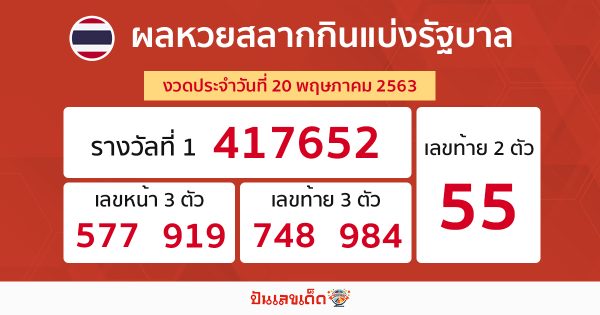 ผลหวยรัฐบาลไทย 1/03/66 - ปันเลขเด็ด.com