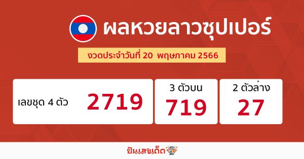 ผลหวยลาวซุปเปอร์ 20/05/66