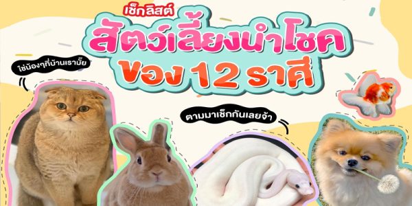 สัตว์เลี้ยงนำโชคประจำราศีเกิด