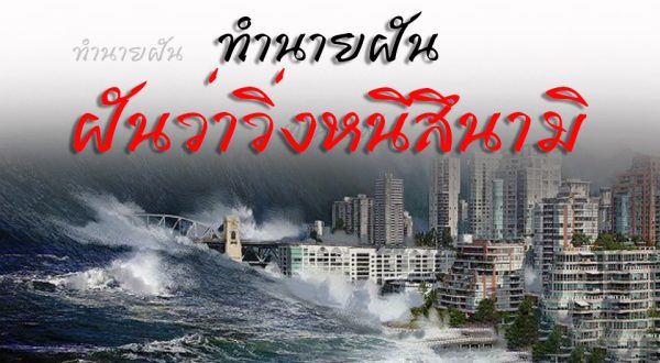 ฝันเห็นคลื่นสึนามิ เลขเด็ด