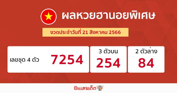 ผลหวยฮานอยพิเศษ