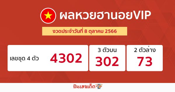 ผลหวยฮานอยVIP 8/10/2566-punlekded