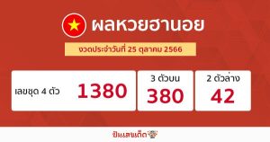 ผลหวยฮานอย 25/10/66-"Check Hanoi lottery results25-10-66"
