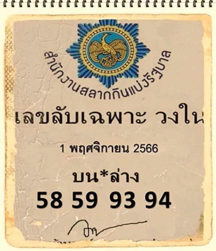 เลขเด็ดวงใน 1 11 66-"Lucky number insider"
