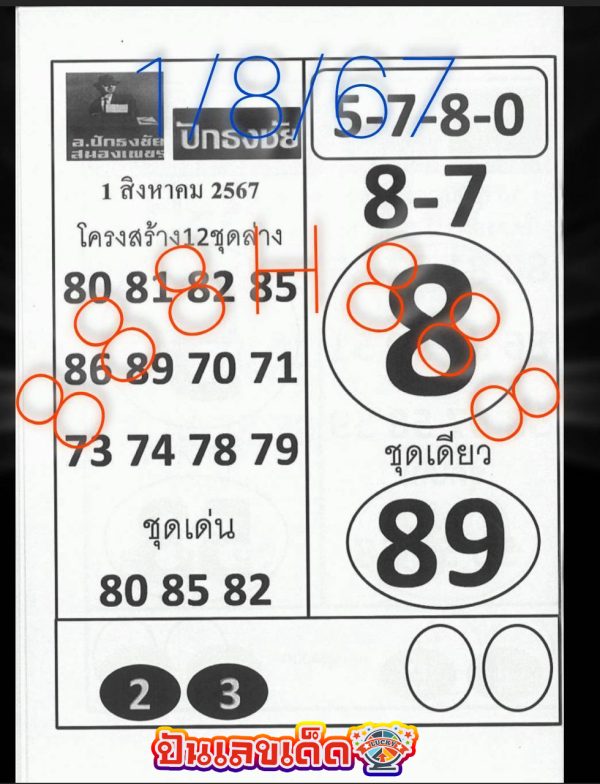 เลข ลับ กองสลาก -"Secret lottery numbers"