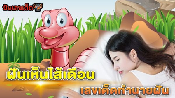 ฝันเห็นไส้เดือนตัวใหญ่หลายตัว-"Dreamed of seeing many large earthworms."