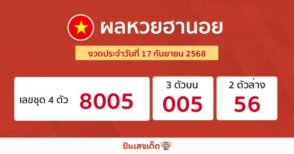 รูปภาพผลหวยฮานอยวันนี้ของ heng99
