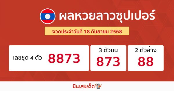 รูปภาพผลหวยลาวซุปเปอร์วันนี้ของ lekdedonline