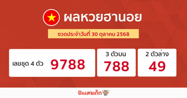 รูปภาพผลหวยฮานอยวันนี้ของ heng99