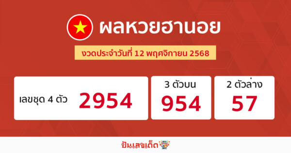 รูปภาพผลหวยฮานอยวันนี้ของ heng99