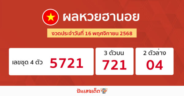 รูปภาพผลหวยฮานอยวันนี้ของ heng99