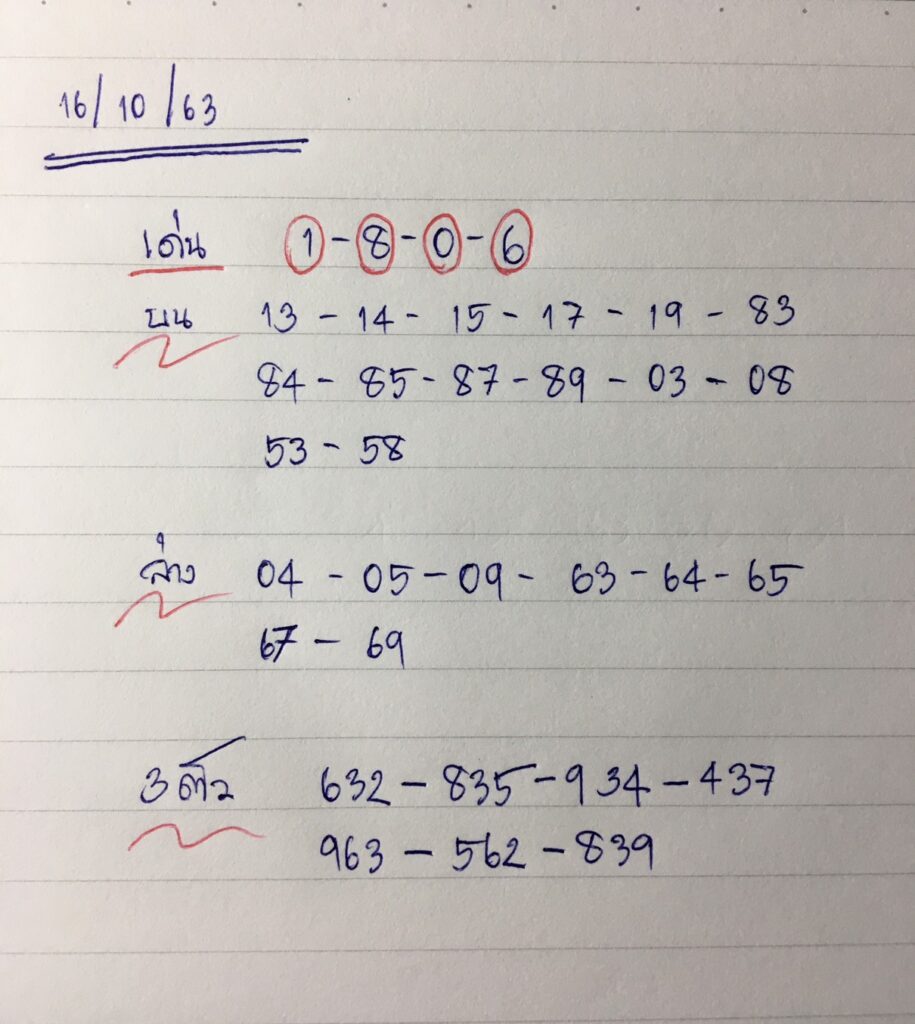 แนวทางหวยรัฐบาล way-thai-lotto