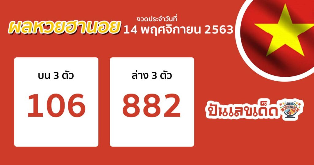 ตรวจหวย ผลหวย ฮานอย เวียดนาม hanoi vietnam