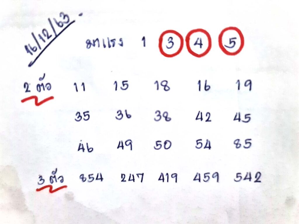 แนวทางหวยรัฐบาล