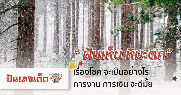 ปันเลขฝัน : ทำนายฝัน ฝันว่า หิมะตก