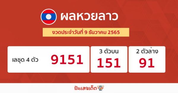 ผลหวยลาว 9/12/65
