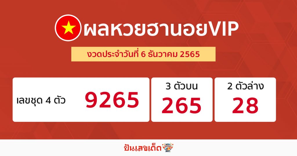 ผลหวยฮานอยvip