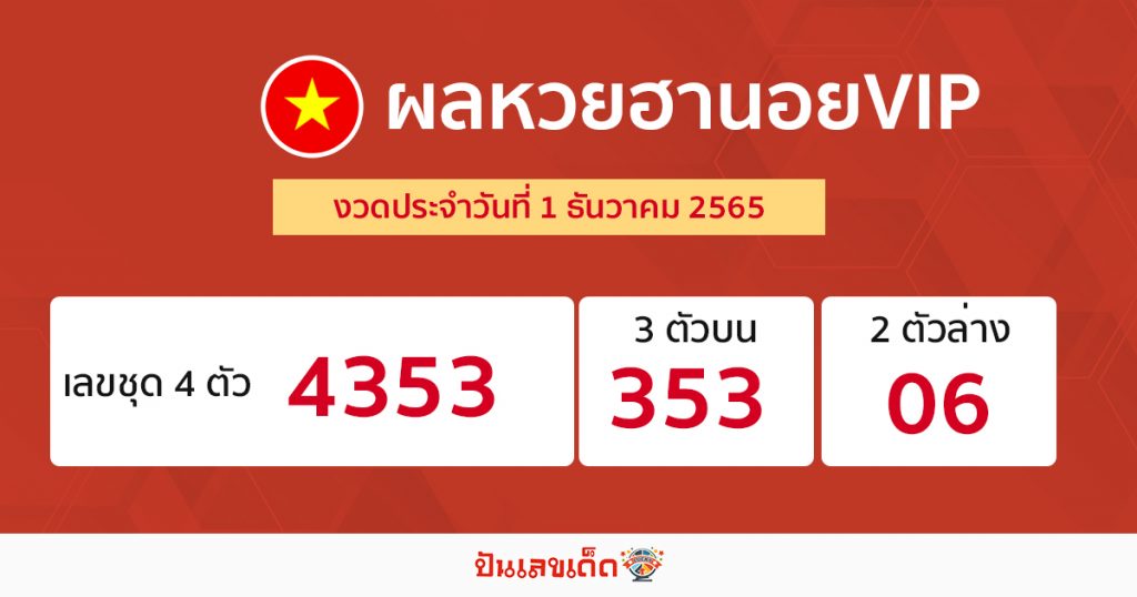 ผลหวยฮานอย VIP