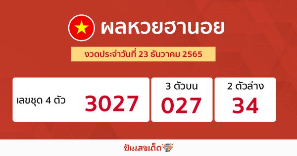 ผลหวยฮานอยปกติ