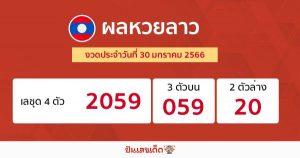 ผลหวยลาว 30/01/2566