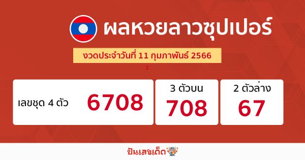 ผลหวยลาวซุปเปอร์ 11/2/66-punlekded