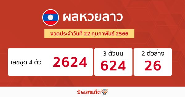ผลหวยลาว 22/02/66
