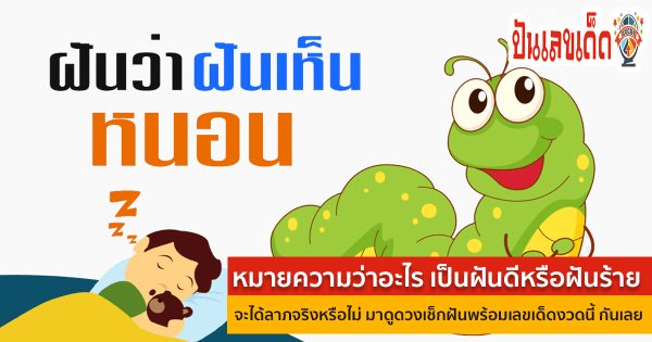 ทำนายฝัน ฝันเห็นหนอน หมายความว่าอะไร เป็นฝันดีหรือฝันร้าย จะได้ลาภจริงหรือไม่ มาดูดวงเช็กฝันพร้อมเลขเด็ดงวดนี้ กันเลย