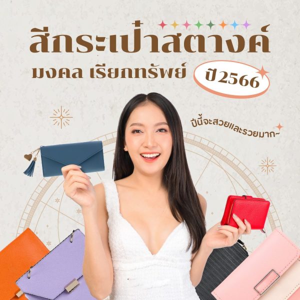 สีกระเป๋าสตางค์ตามวันเกิด 2566 ผู้หญิง