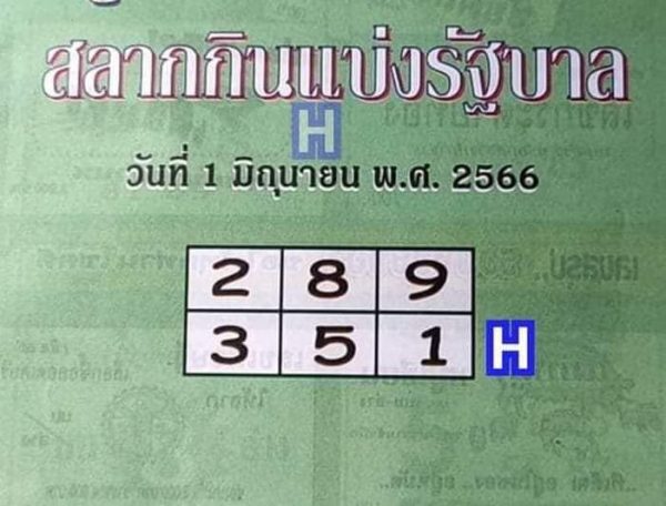 คู่มือเสี่ยงโชค 1/06/66-punlekded