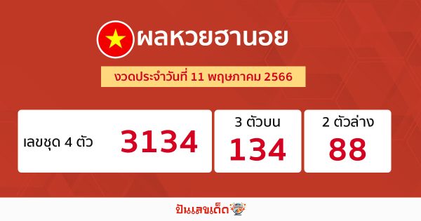 ผลหวยฮานอย