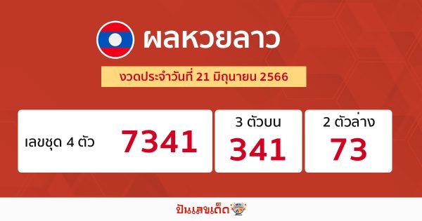 ผลหวยลาว 21/6/2566