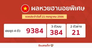 ผลหวยฮานอยพิเศษ 21/7/66-punlekded