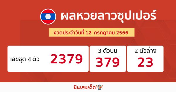 ผลหวยลาวซุปเปอร์ 12/7/66