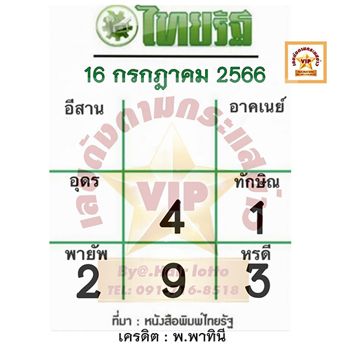 เลขไทยรัฐ 16/7/66-punlekded.com