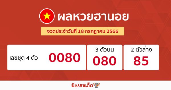 ผลหวยฮานอย