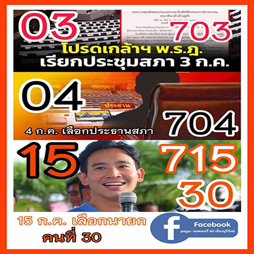 เลขนายกฯ พิธา 16/7/2566-punlekded.com