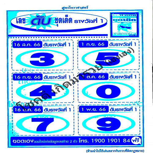  เลขดับชุดเด็ด 1 9 66-punlekded.com