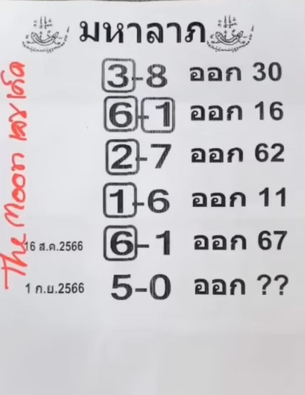 เลขมหาลาภ 1 9 66