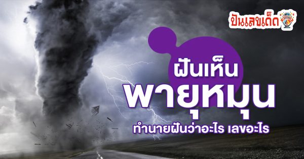 ฝันเห็นพายุหมุนใหญ่ ฝันเห็นพายุ หรือ ฝันว่าเจอพายุ ทำนายฝันว่าอะไร เลขอะไร