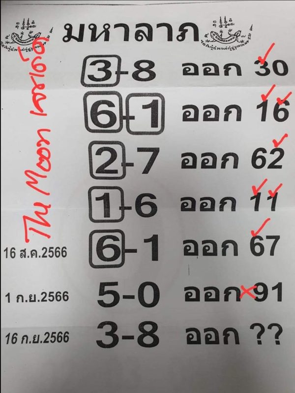 เลขมหาลาภ - punlekded