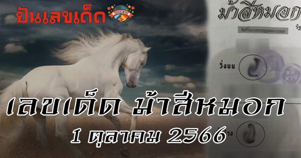 ม้าสีหมอก 1 10 66 เลขเด็ดเลขดัง คอหวยไม่ควรพลาดเด็ดขาด รีบจดด่วน!!