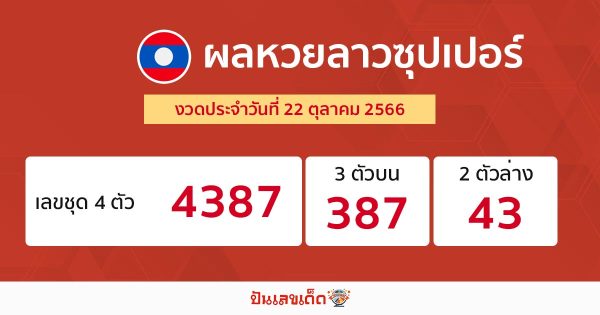 ผลหวยลาวซุปเปอร์ - Lao Super Lottery results
