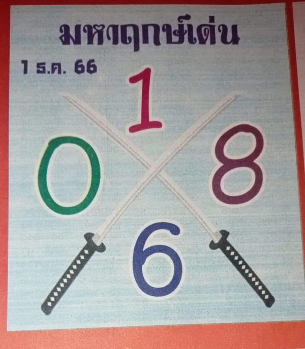 มหาฤกษ์เด่น 1 12 66 -"Great auspicious time 1 12 66"