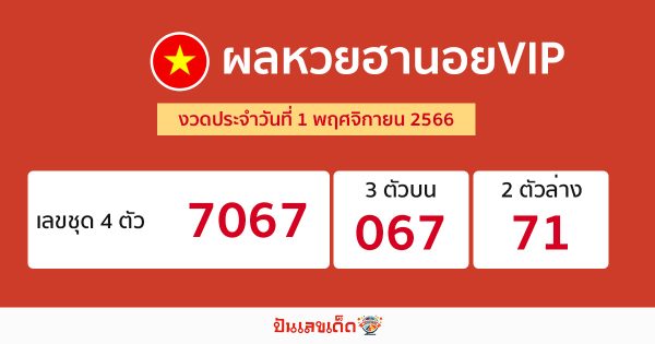 ผลหวยฮานอยVIP-"Hanoi VIP lottery results"