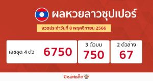 ผลหวยลาวซุปเปอร์ 8/11/66-"Lao Super Lottery results"