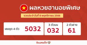 ผลหวยฮานอยพิเศษ 8/11/66-"Special Hanoi lottery results"