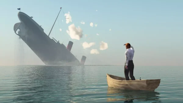 ฝันเห็นเรือใหญ่จมน้ำ - "Dream of seeing a large ship drowning"